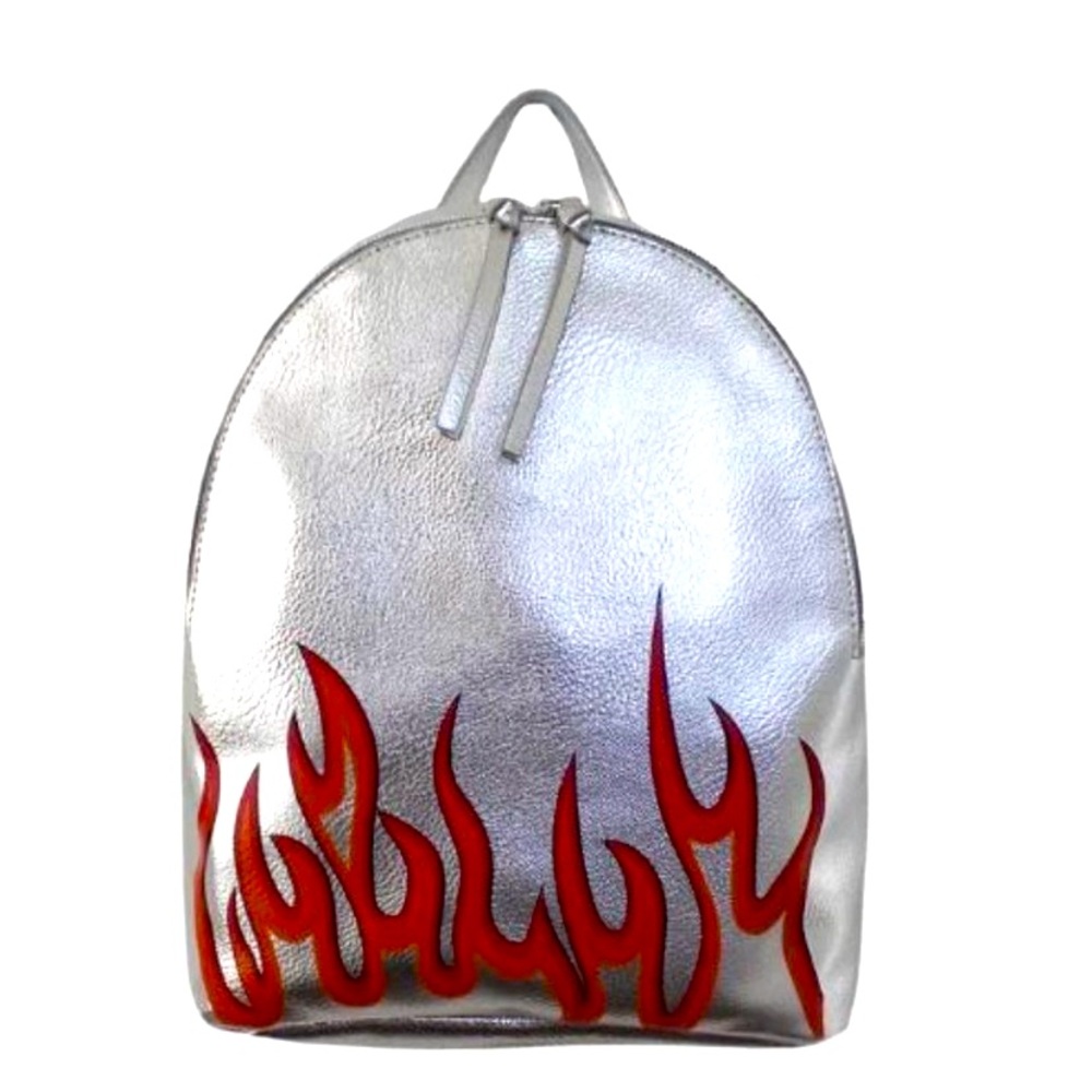 Jane Mini Dome Backpack in Silver Flamin' …